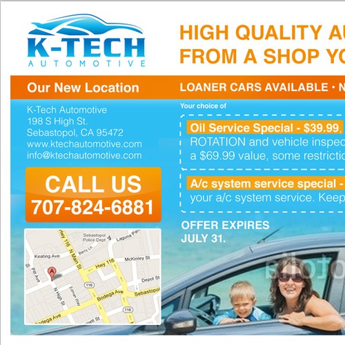 K-Tech Automotive needs a new postcard or flyer