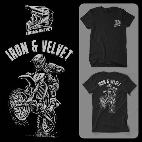 Dirt Bike Inspired T-Shirt Design for Edgy Lifestyle Brand
