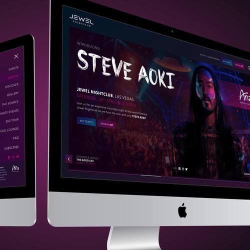 Jewel Nightclub Website UI Concept
