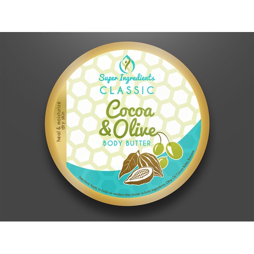 Label for 'Super Ingredients' body butter 