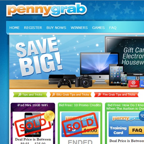 PennyGrab needs a new banner ad