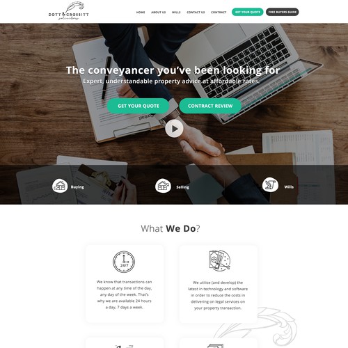 Dott & Crossitt Solicitors Landing page design