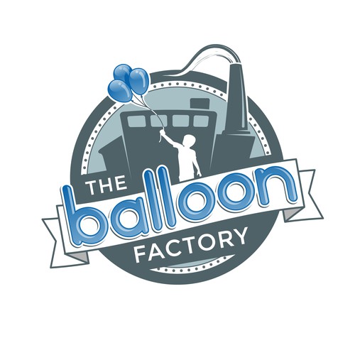 Playful logo for balloon company