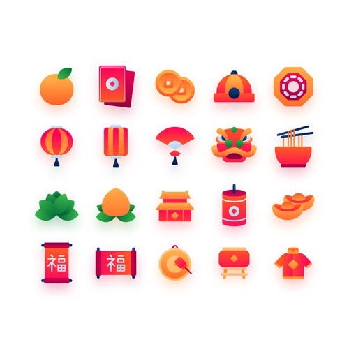 Iconset For Lunar New Year