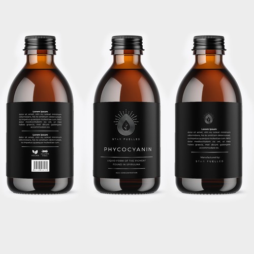 Label Design for Phycocyanin bottle