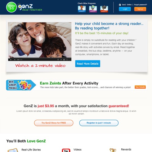 Create the next website design for GenZ Online, LLC