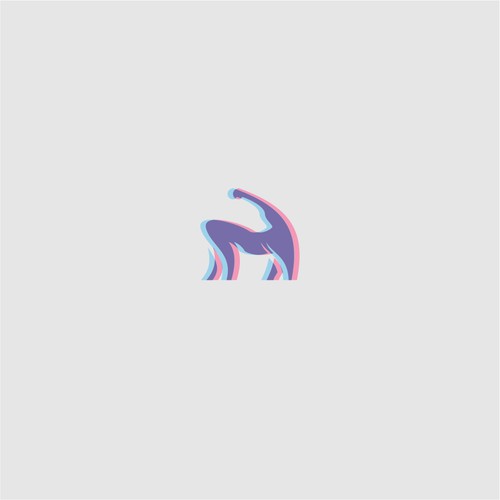 Negative space bear logo