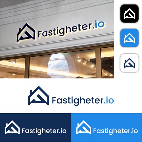 Modern Real Estate App Logo Design | Fastigheter.io Branding