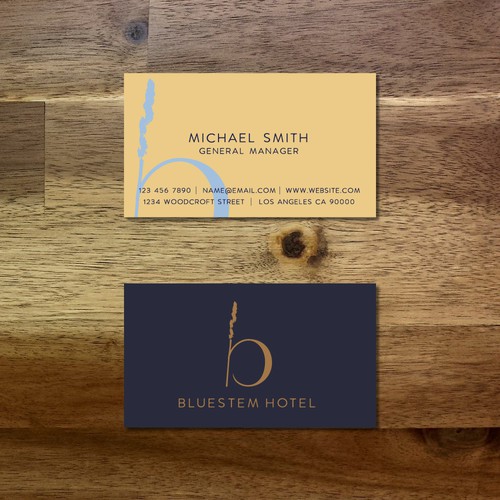 Logo and Business Card Design for Bluestem Hotel