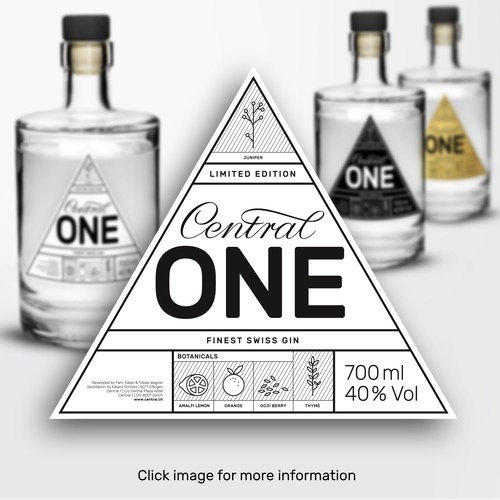 Label for a Swiss Gin Brand