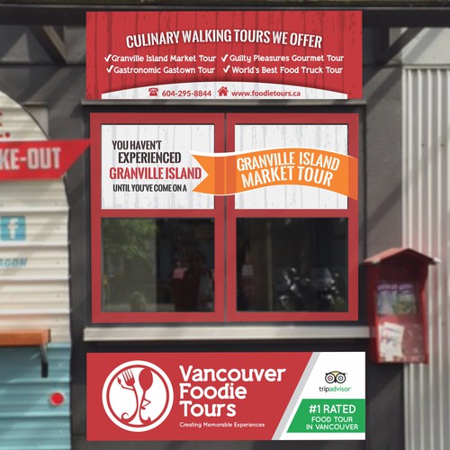 Store signage for for award-winning food tour company