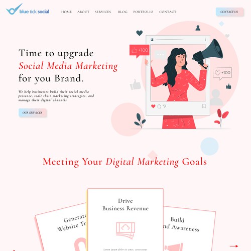 Landing page concept for Digital marketing agency