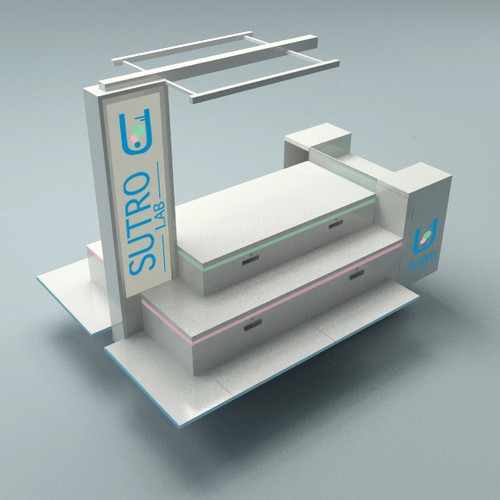 Retail Cart Rendering for Young, Modern, High End Beauty & Wellness Line