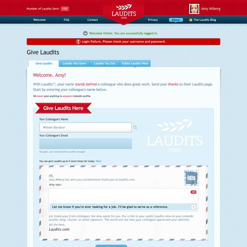 New website design wanted for laudits.com