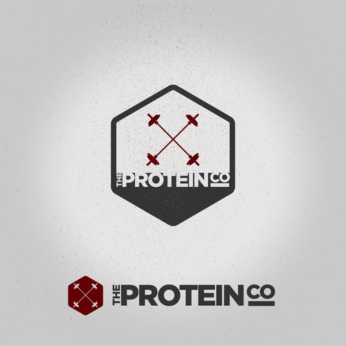 Modern and Masculine logo for a protein company.