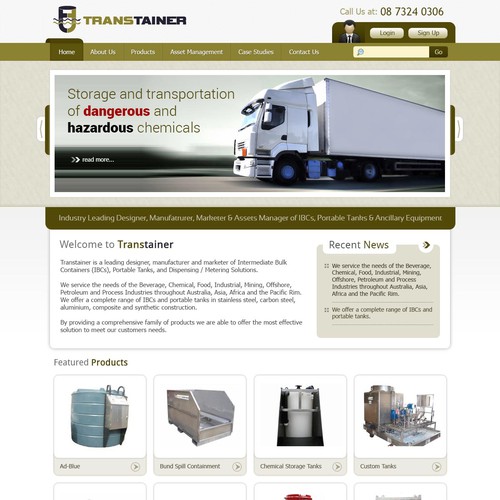 New website design wanted for www.transtainer.com.au