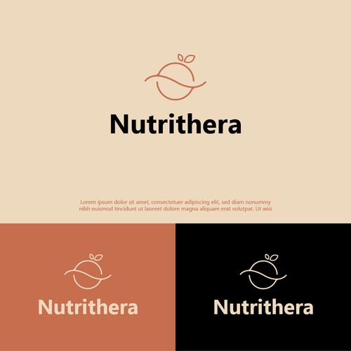 Nutrithera minimal logo design