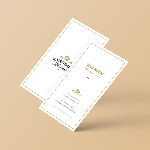 Business Card Design for Kingdom Harvest