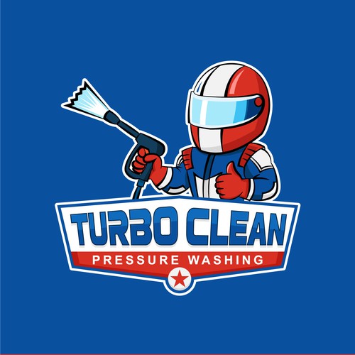 racer mascot for pressure washing