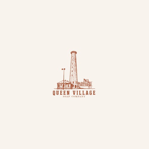 Hand illustrated logo inspired by historic Sparks Shot Tower 