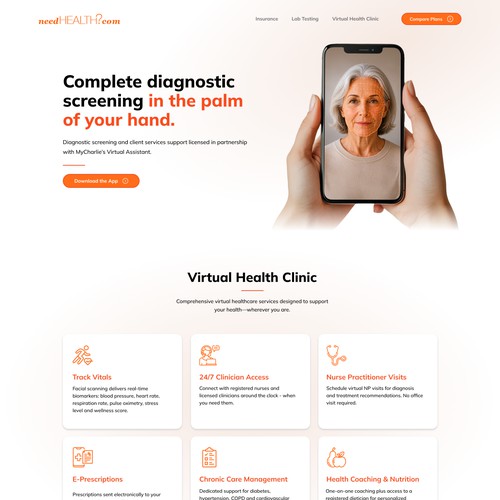 Virtual Health Clinic — Healthcare Landing Page Design