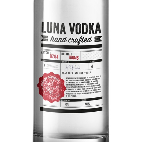 Product a premium hand-crafted Vodka logo.