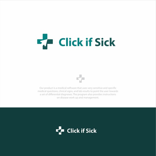 Design a Creative Logo for "Click if Sick" Medical Software