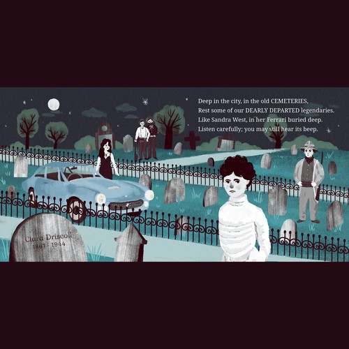 Illustration for a Children’s Book "The Haunted ABCs of San Antonio"