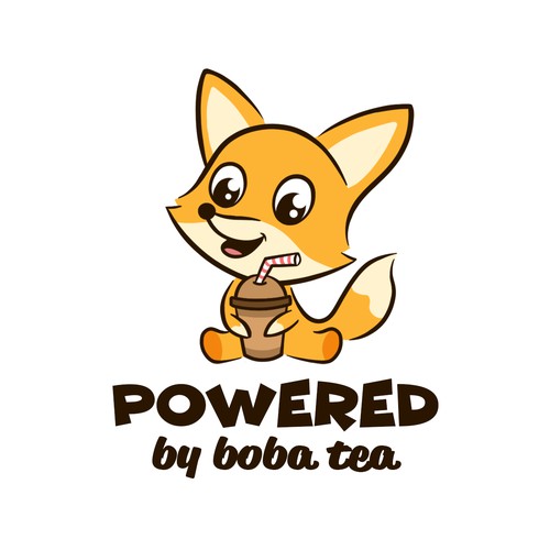 Fox Logo Concept for Powered by Boba Tea