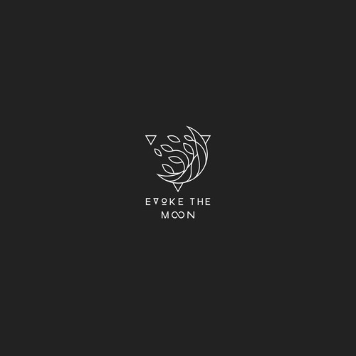 Line art design for Evoke the Moon Logo design