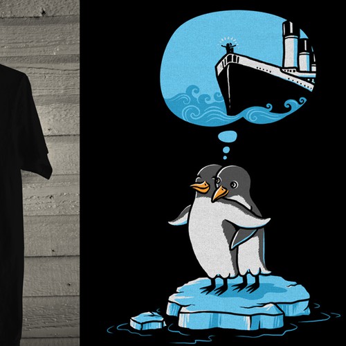 Design a "Penguins life" inspired t-shirt