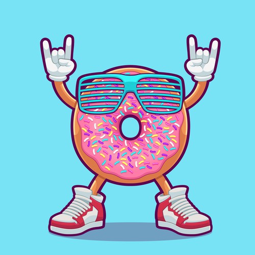 Cute Donut Mascot