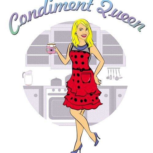 Cute 50's style illustration needed for condiment brand logo