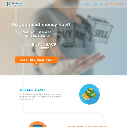 Buyback Bazaar website design