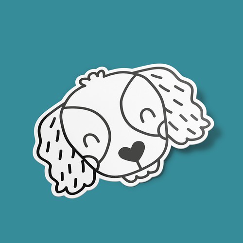 Puppy vector illustration sticker design