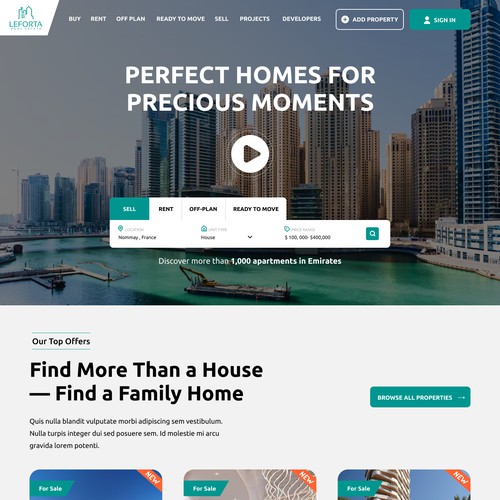 Real Estate Homepage