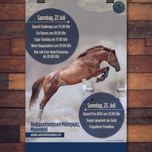 horse jumping poster