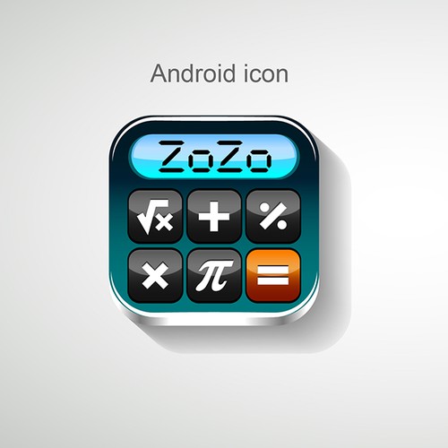 Create an outstanding icon for a mobile calculator app