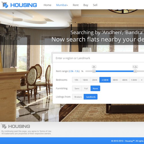 Website design for Housing