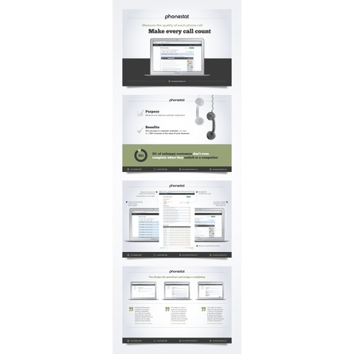 Create an inspiring brochure for our customer experience management app