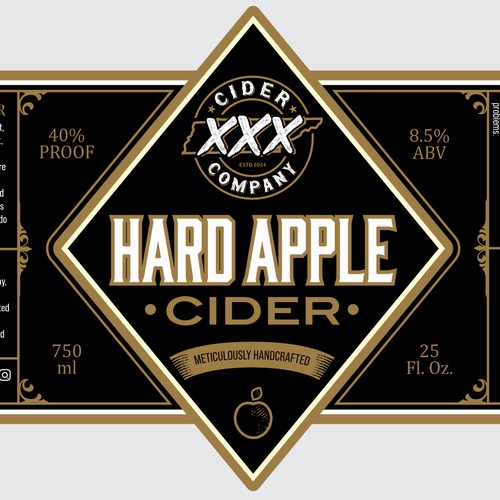 Hard qapple Cider Label Design