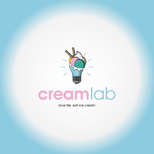 Logo Design fore CreamLab ice cream shop