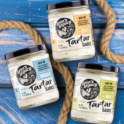 Tartar sauce labels + logo