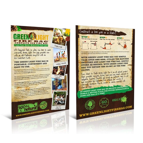 Help Green Light Fire Bag with a new postcard or flyer