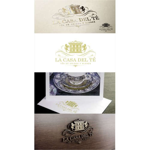 LUXURY VINTAGE LOGO FOR LA CASA DEL TE