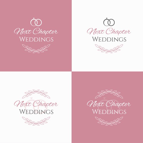 Concept logo for "Next Chapter Weddings"