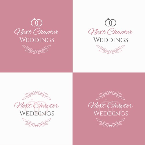 Concept logo for "Next Chapter Weddings"