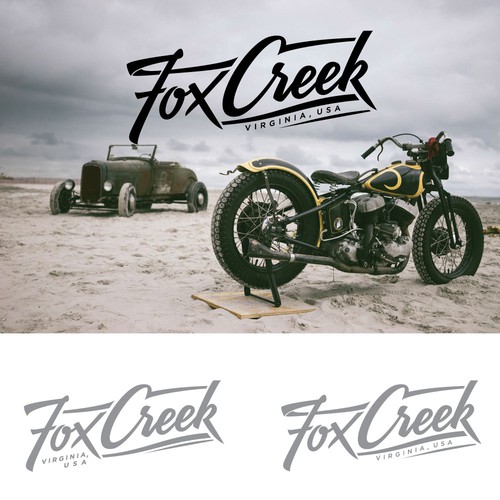 Lettering logo for biker apparel