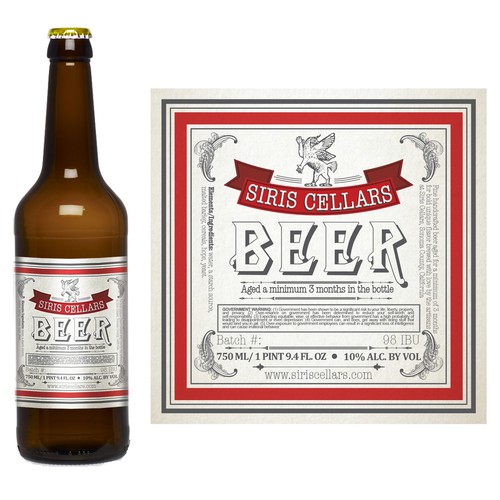 Siris Cellars- Sonoma County's New Artisan Brewery Needs an Eye-catching Label