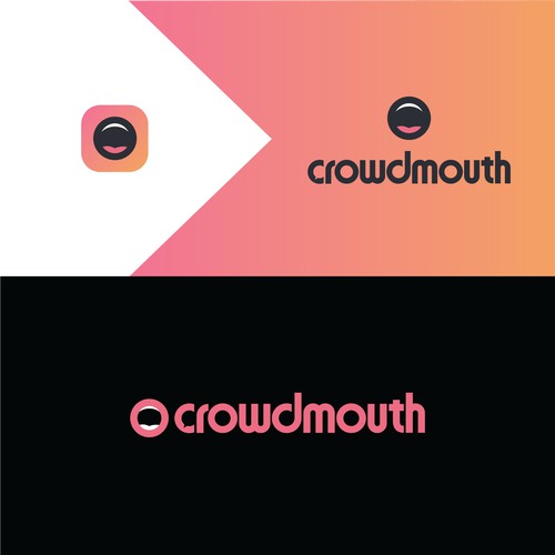 Crowdmouth icon with logo versions